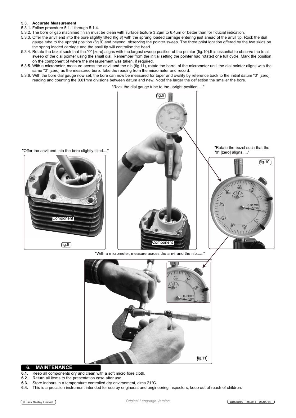 Maintenance | Sealey DBG5010 User Manual | Page 3 / 4