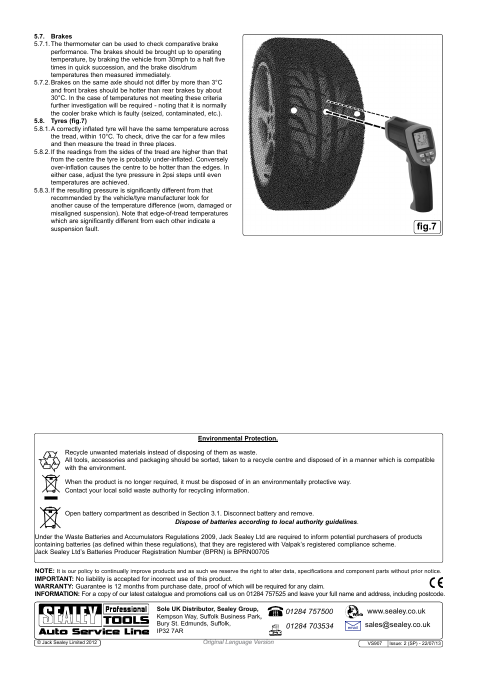 Fig.7 | Sealey VS907 User Manual | Page 4 / 4