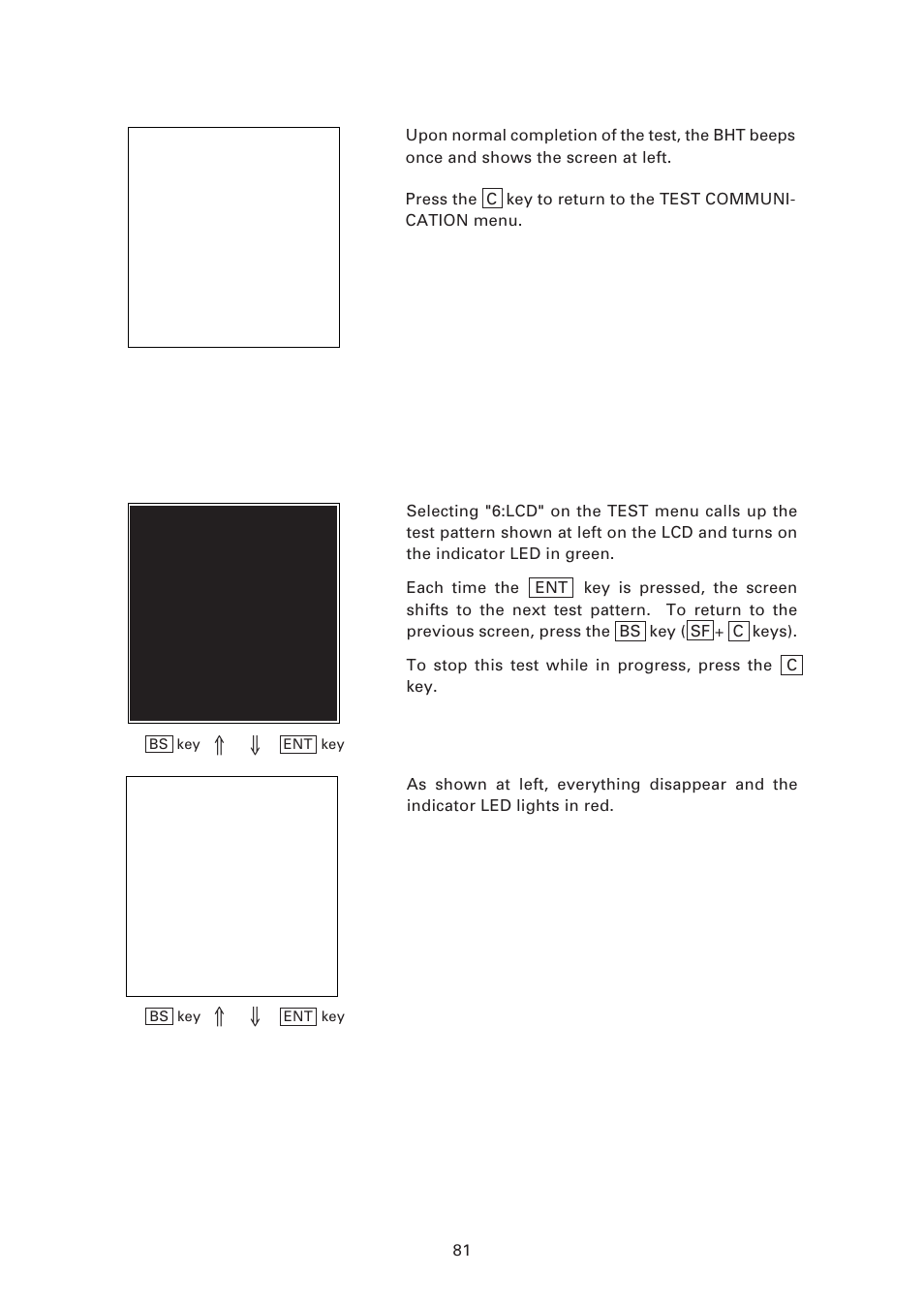 6] lcd and indicator led tests | Denso BHT-7500 User Manual | Page 101 / 217