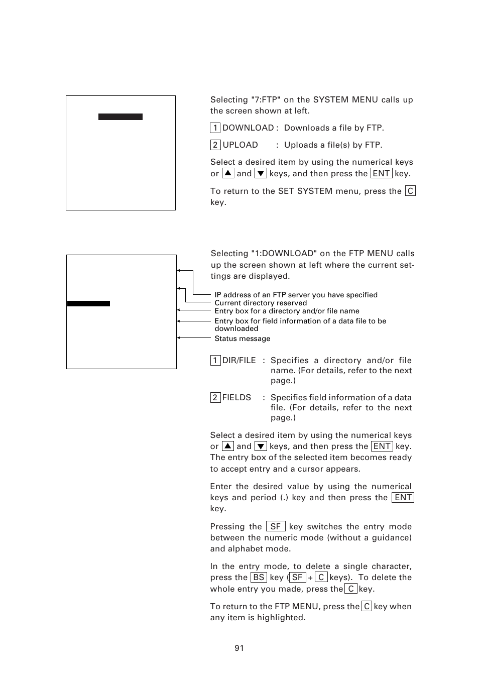 7 ] downloading/uploading by ftp, 1] downloading by ftp | Denso BHT-7500 User Manual | Page 111 / 217