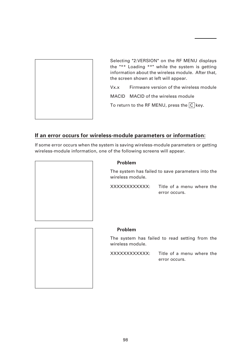 2] rf version screen | Denso BHT-7500 User Manual | Page 118 / 217