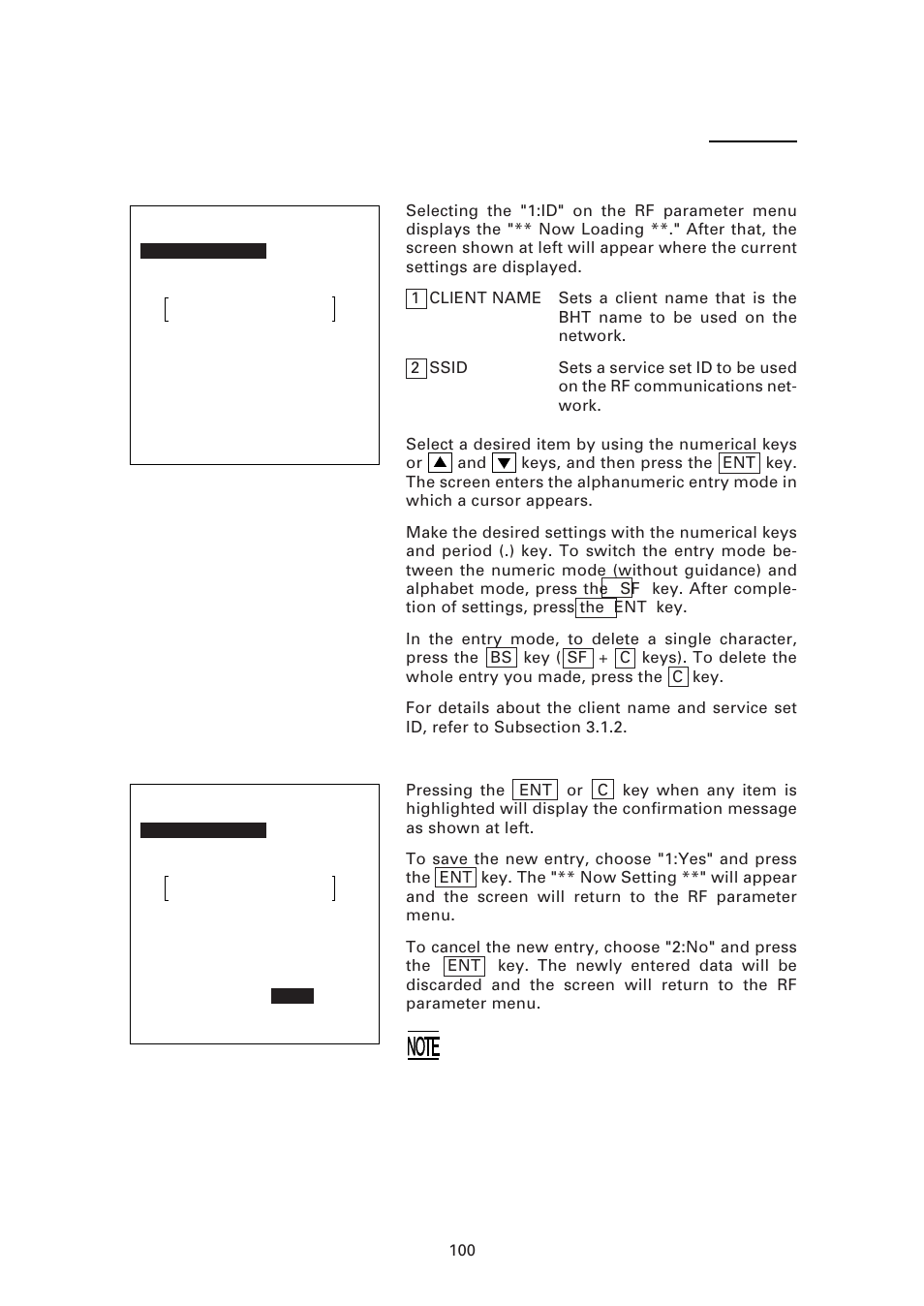 1] id entry screen | Denso BHT-7500 User Manual | Page 120 / 217