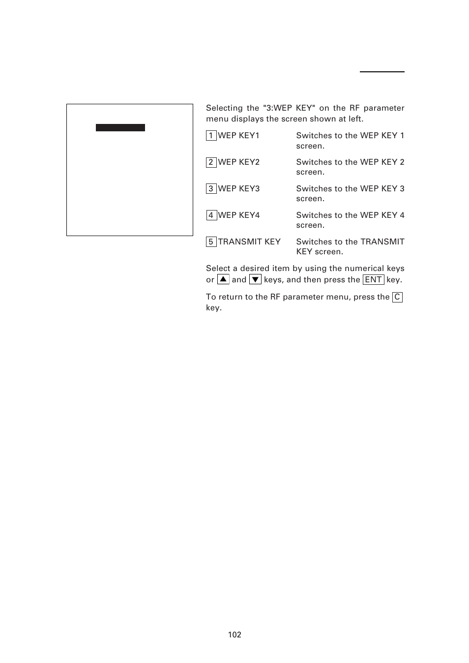 3] wep key definition screen | Denso BHT-7500 User Manual | Page 122 / 217