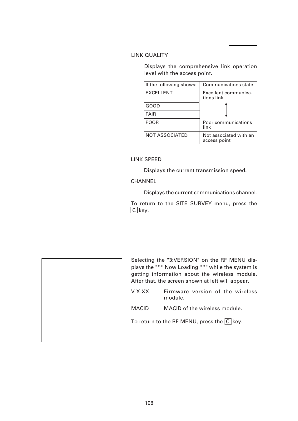 3] rf version screen | Denso BHT-7500 User Manual | Page 128 / 217