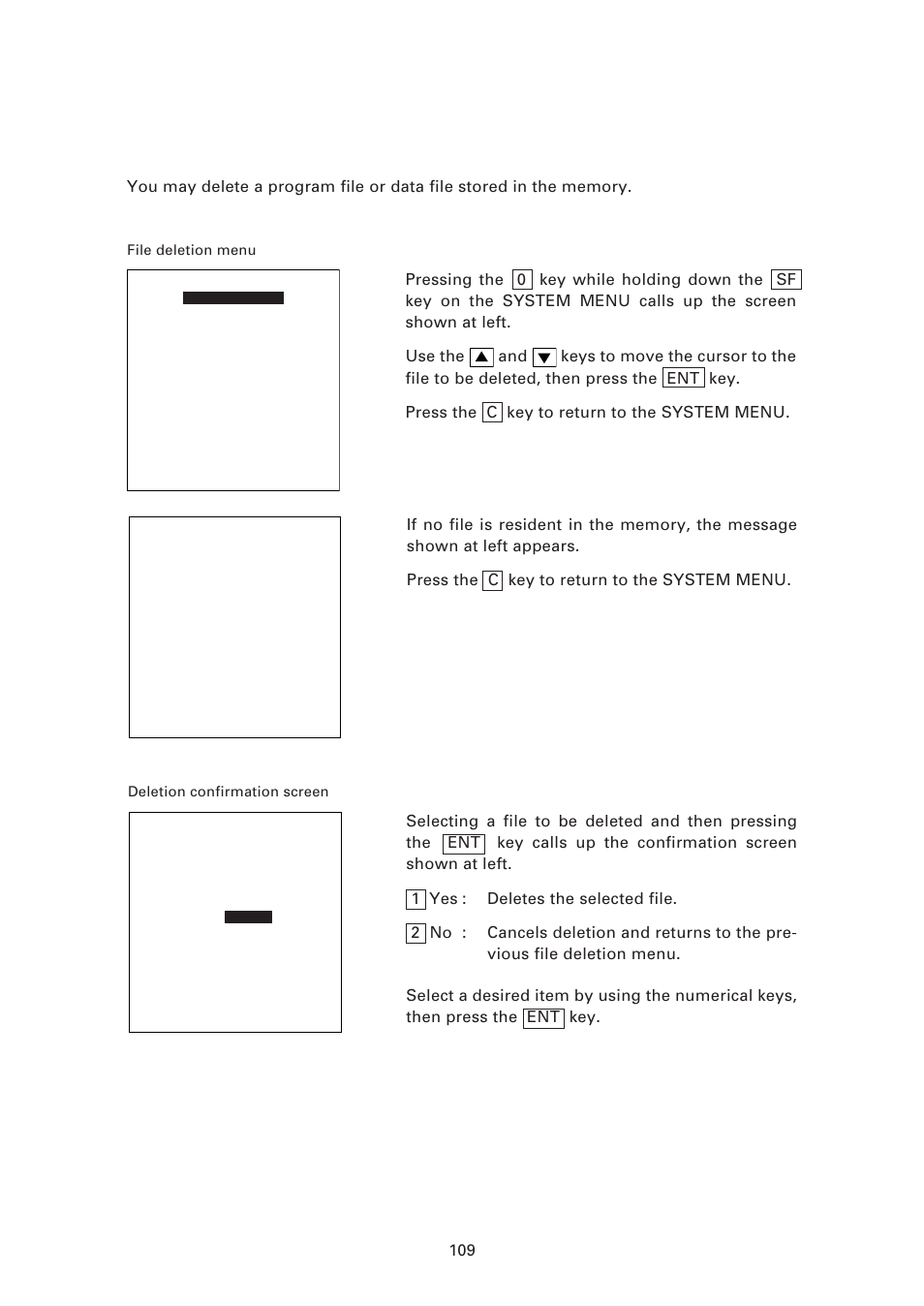 9 ] deleting files | Denso BHT-7500 User Manual | Page 129 / 217