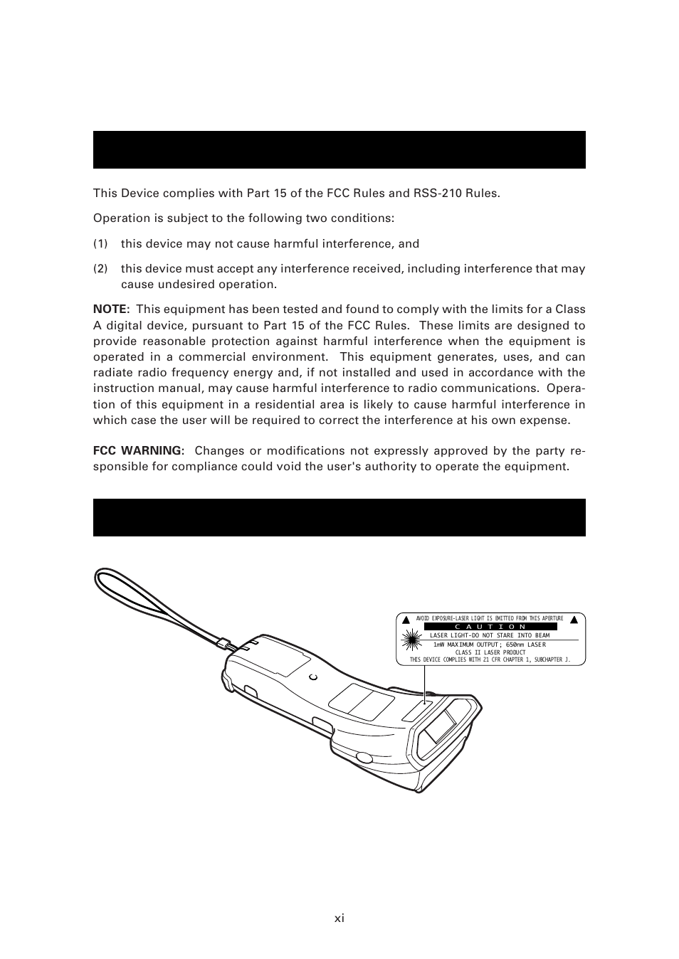 Labeling, Fcc regulations, Bht-7500 | Denso BHT-7500 User Manual | Page 13 / 217