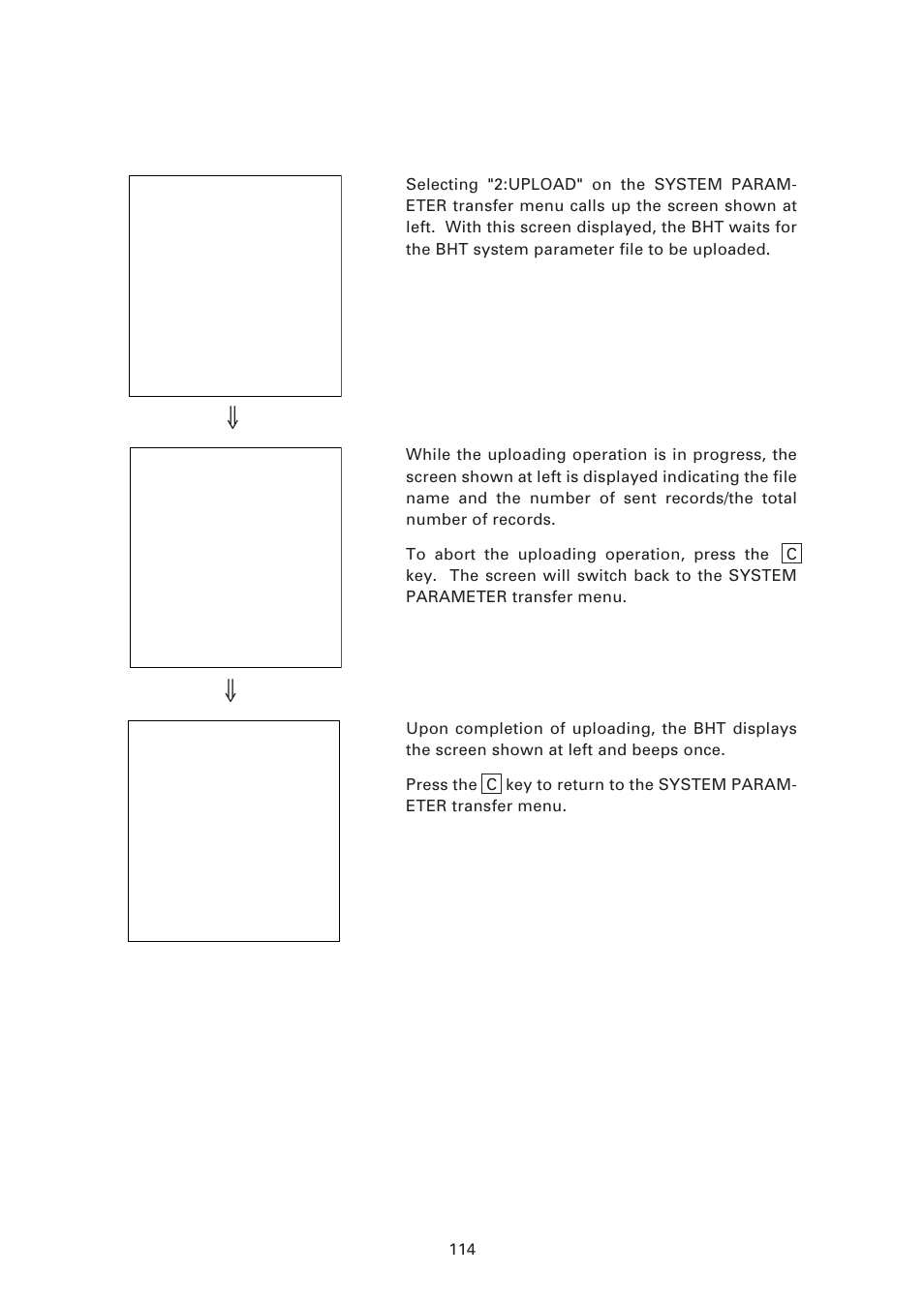 2] uploading the bht system parameter file | Denso BHT-7500 User Manual | Page 134 / 217