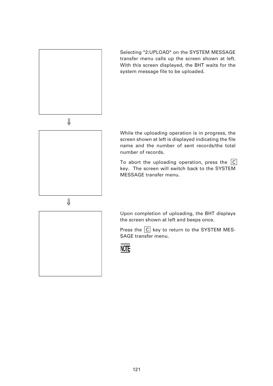 2] uploading the system message file | Denso BHT-7500 User Manual | Page 141 / 217