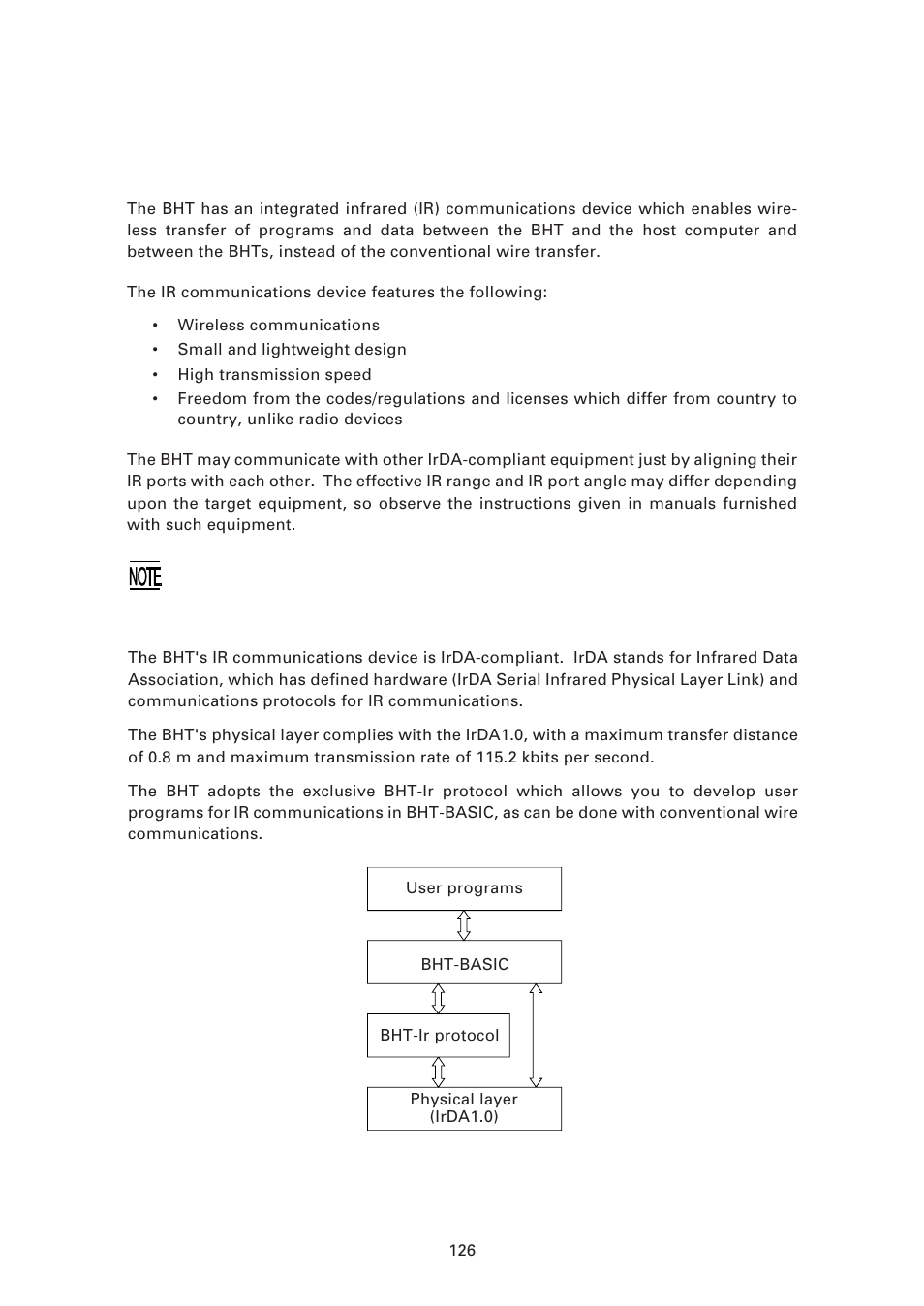 2 infrared communication | Denso BHT-7500 User Manual | Page 146 / 217