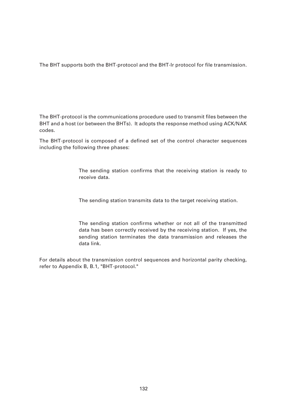 5 communications protocols, 1 bht-protocol, 1 ] overview | Denso BHT-7500 User Manual | Page 152 / 217