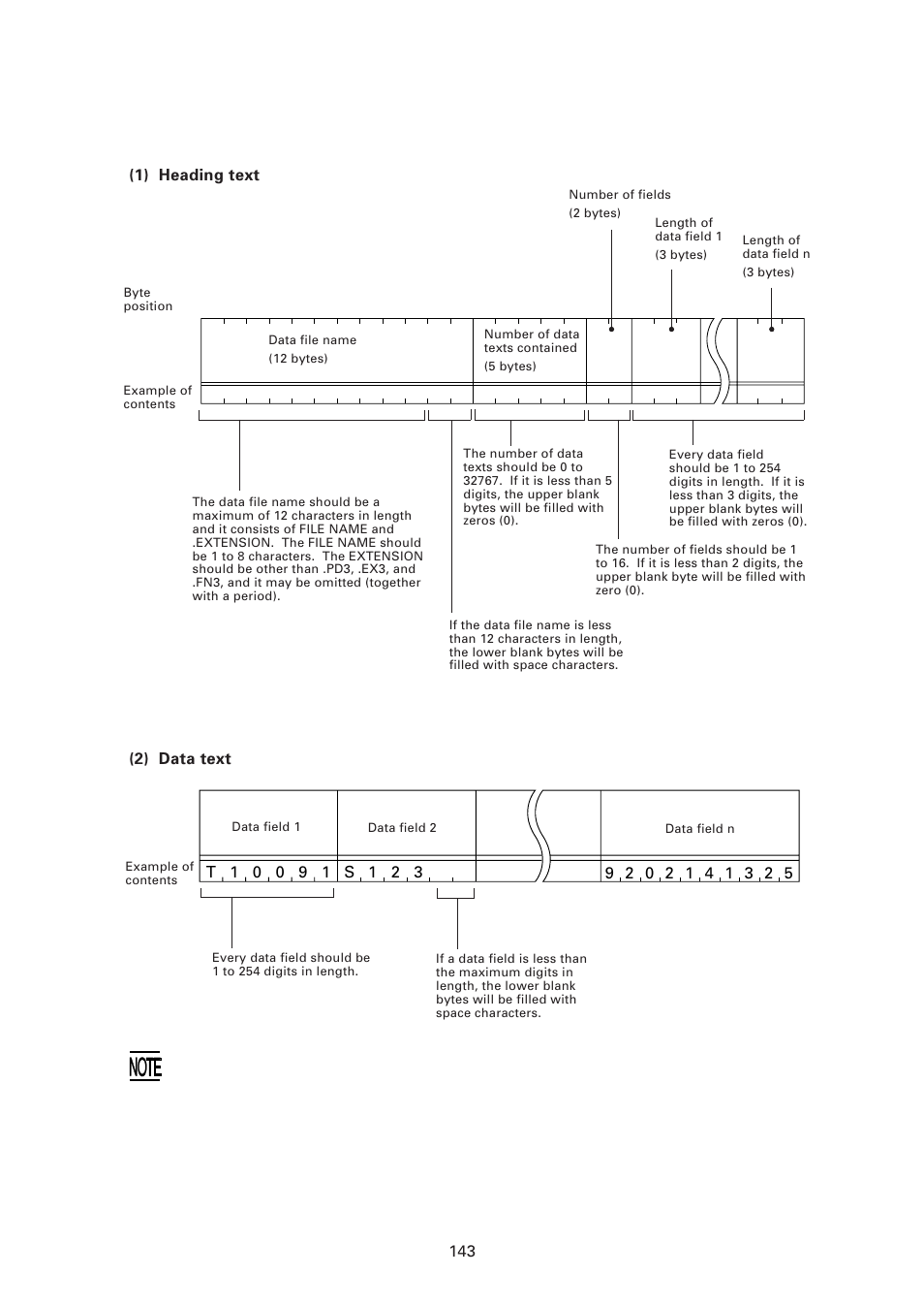 Data text format | Denso BHT-7500 User Manual | Page 163 / 217