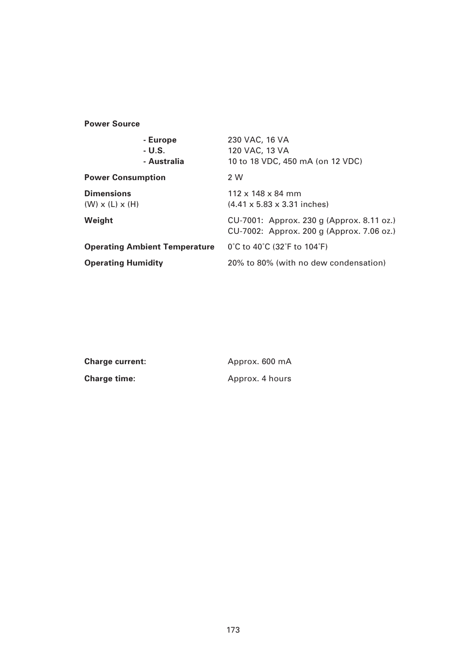 1 ] product specifications | Denso BHT-7500 User Manual | Page 193 / 217