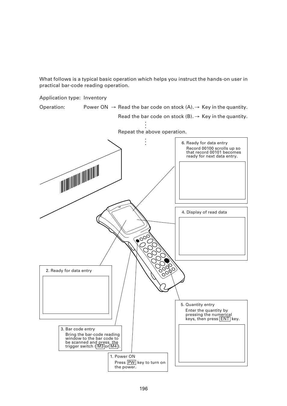 Appendix c. a typical basic operation | Denso BHT-7500 User Manual | Page 216 / 217