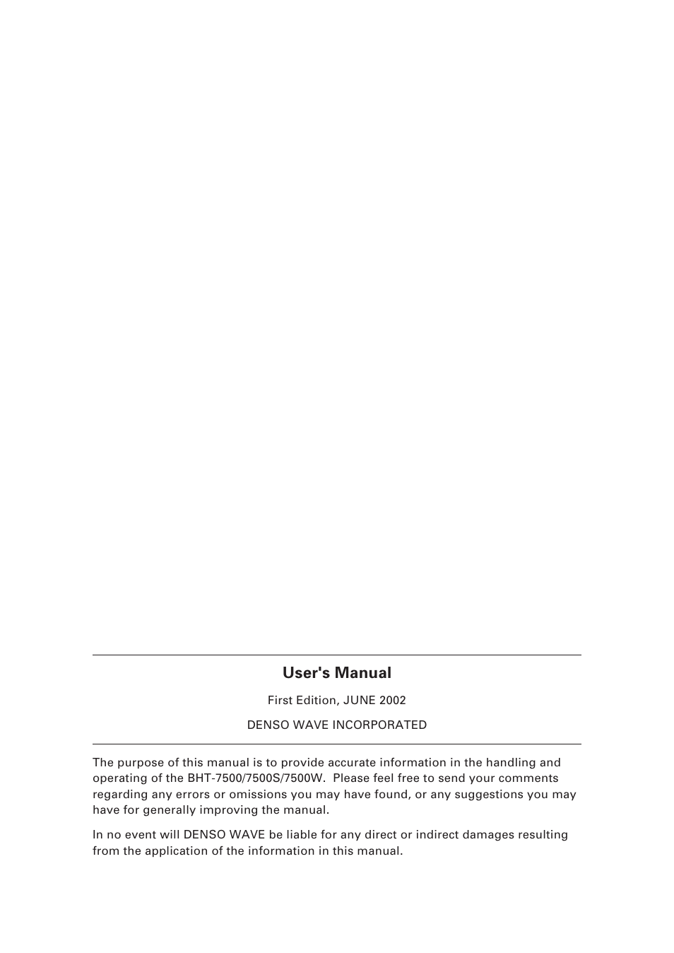 Denso BHT-7500 User Manual | Page 217 / 217
