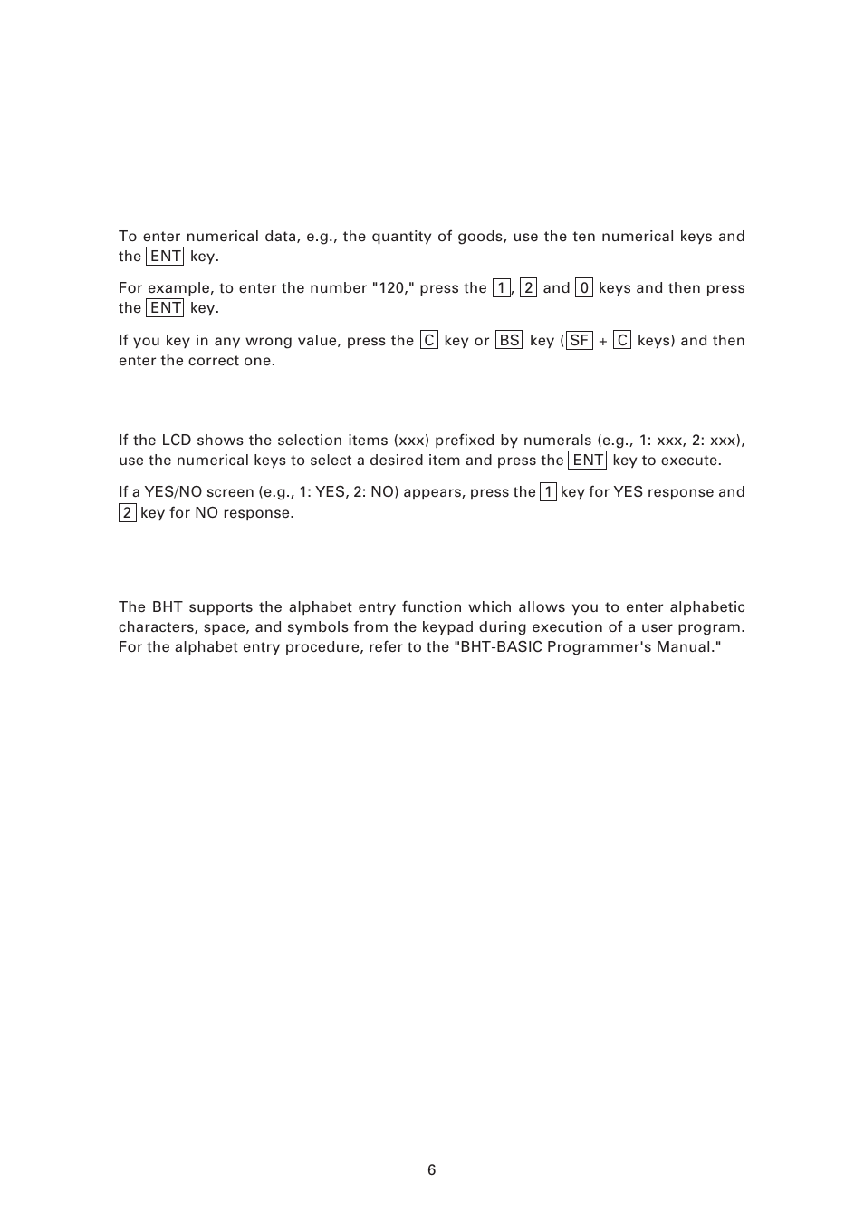 4 using the keypad | Denso BHT-7500 User Manual | Page 26 / 217