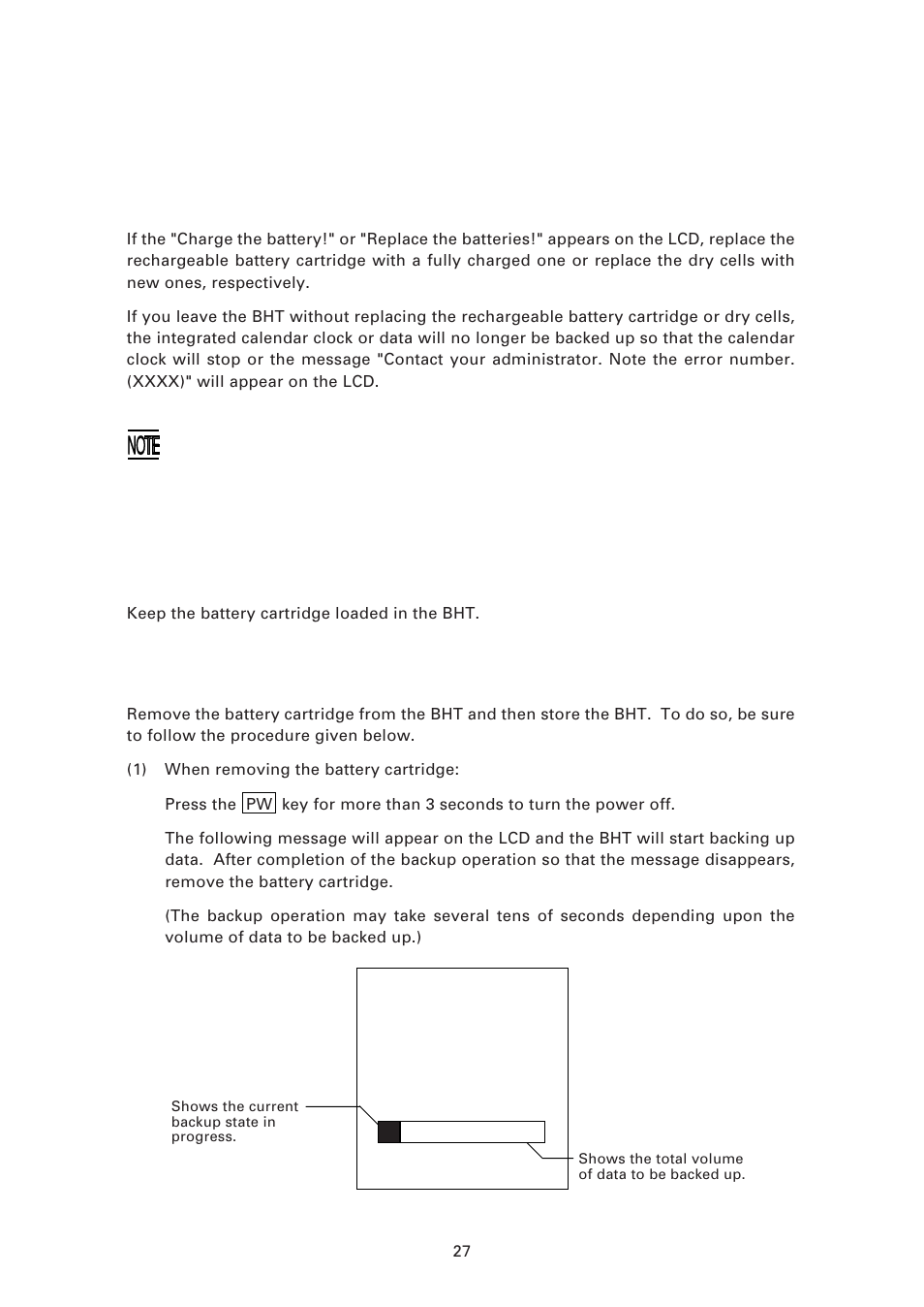 When is battery replacement needed | Denso BHT-7500 User Manual | Page 47 / 217
