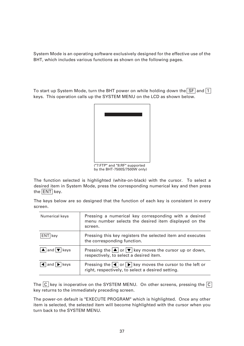 5 operating in system mode, 1 starting system mode | Denso BHT-7500 User Manual | Page 57 / 217