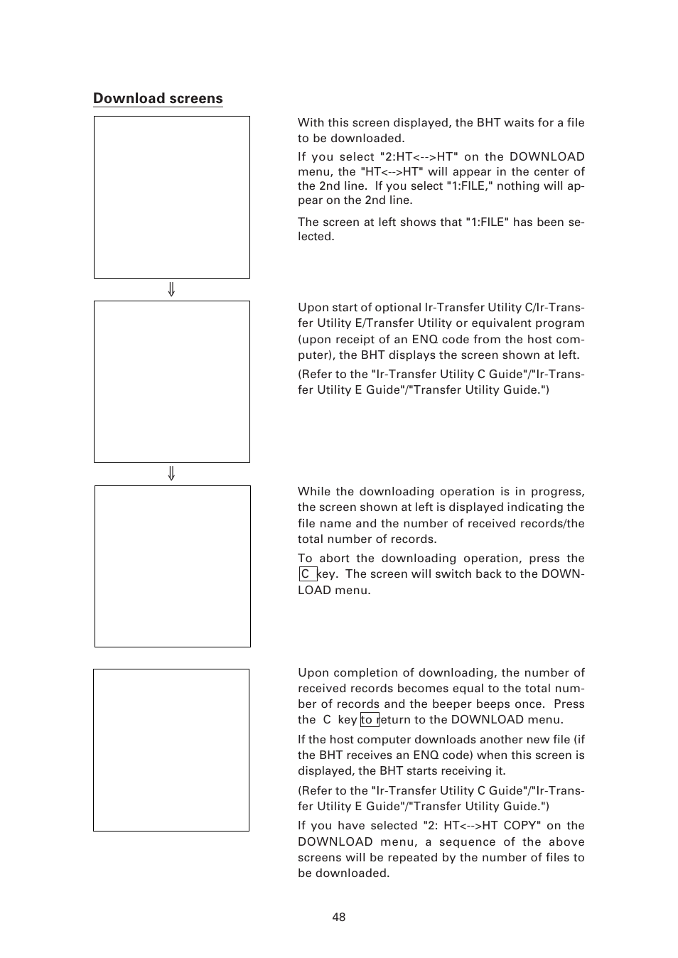 Download screens | Denso BHT-7500 User Manual | Page 68 / 217