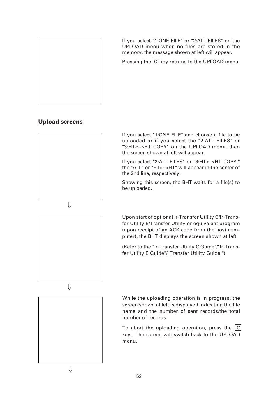 Upload screens | Denso BHT-7500 User Manual | Page 72 / 217