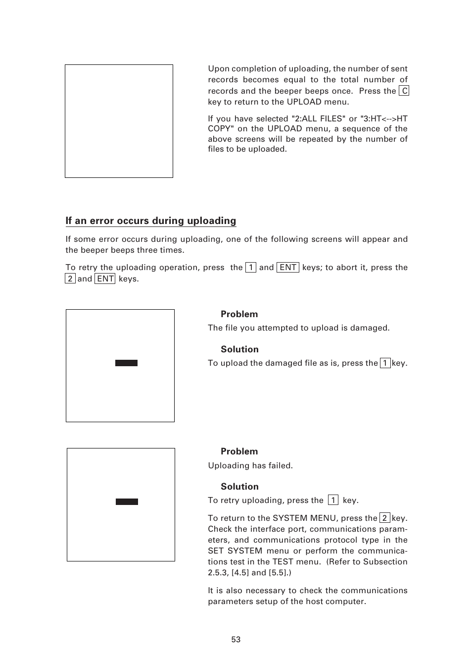 If an error occurs during uploading | Denso BHT-7500 User Manual | Page 73 / 217