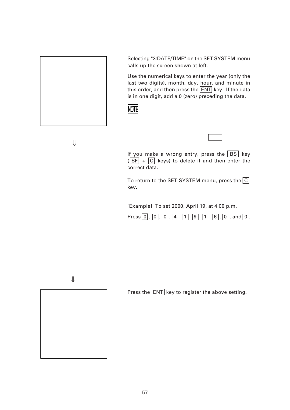 3] setting the calendar clock | Denso BHT-7500 User Manual | Page 77 / 217