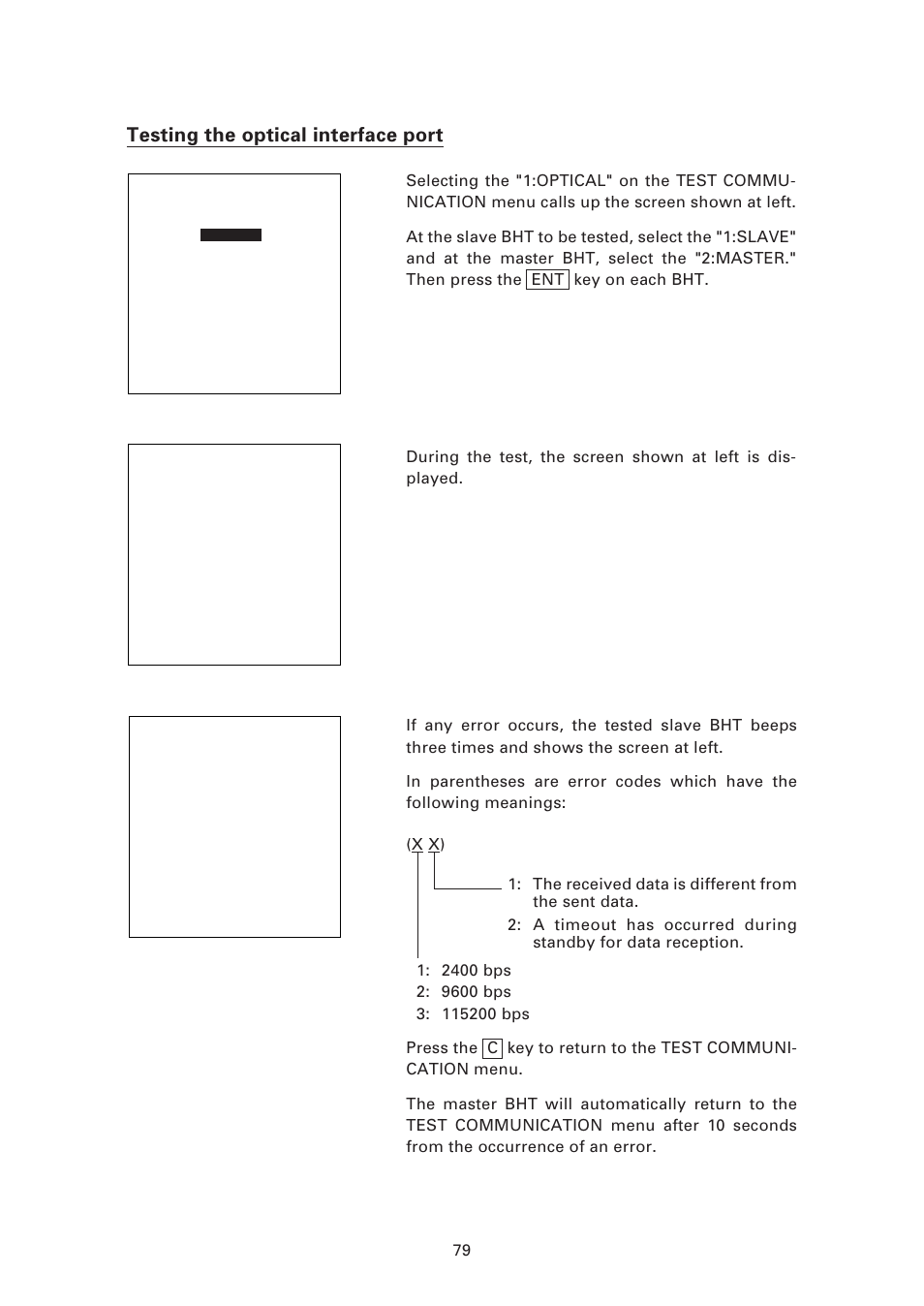 Testing the optical interface port | Denso BHT-7500 User Manual | Page 99 / 217