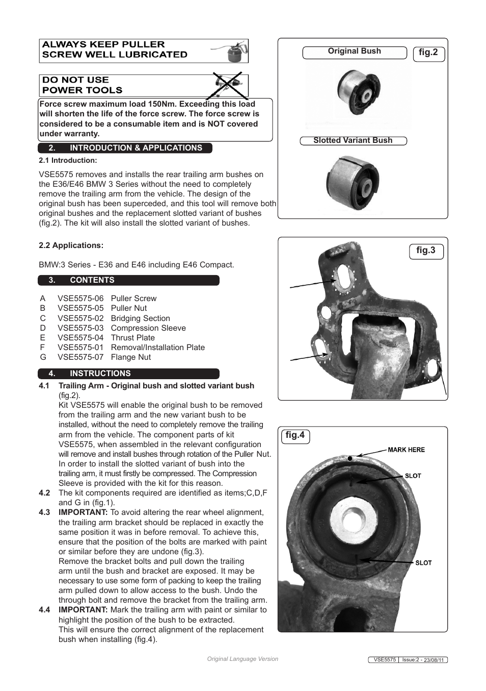 Sealey VSE5575 User Manual | Page 2 / 3