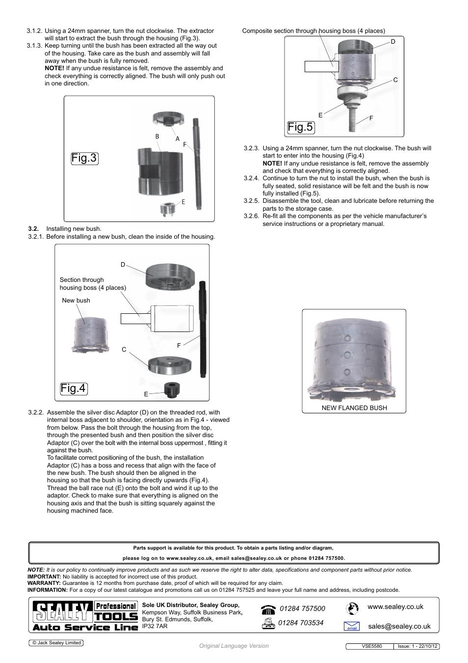 Fig.5, Fig.3, Fig.4 | Sealey VSE5580 User Manual | Page 2 / 2