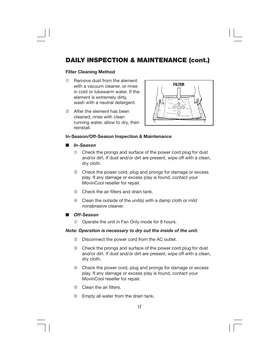 Daily inspection & maintenance (cont.) | Denso PRO 18 User Manual | Page 23 / 28