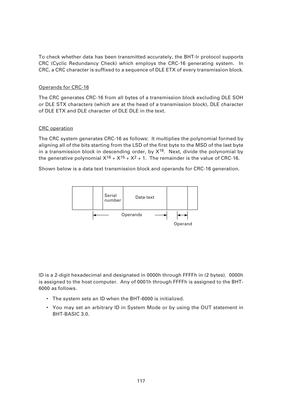 6 ] crc, 7 ] id | Denso BHT-6000 User Manual | Page 132 / 178