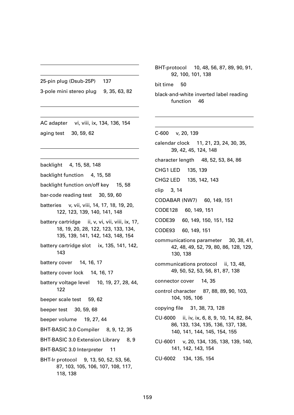 Index, Symbols | Denso BHT-6000 User Manual | Page 174 / 178