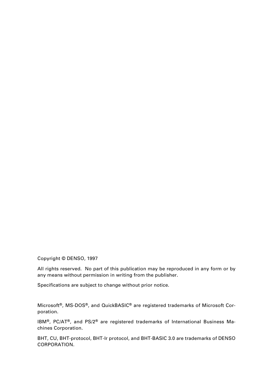 Denso BHT-6000 User Manual | Page 2 / 178