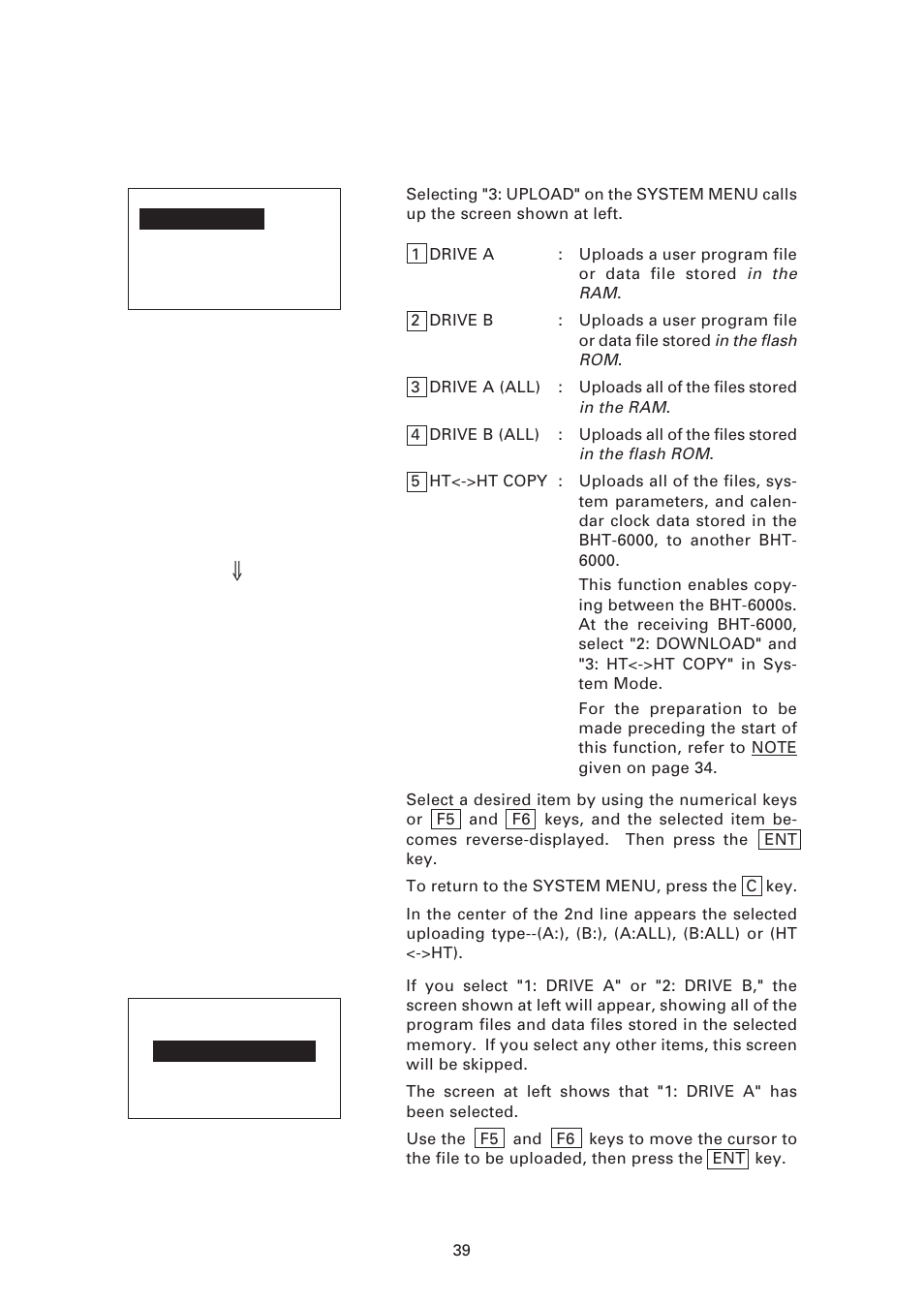 3 ] uploading, Uploading | Denso BHT-6000 User Manual | Page 54 / 178