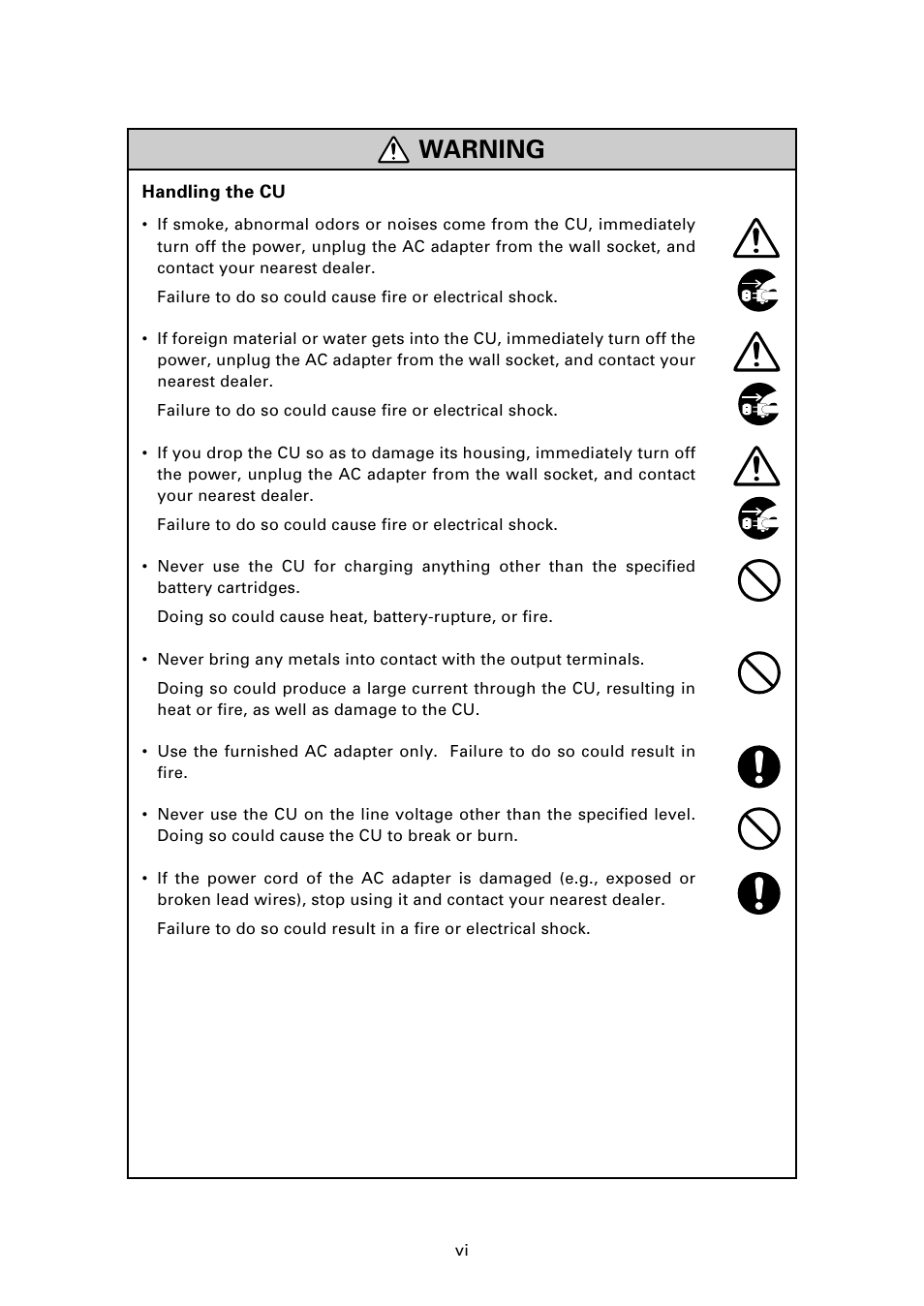 Warning | Denso BHT-6000 User Manual | Page 8 / 178