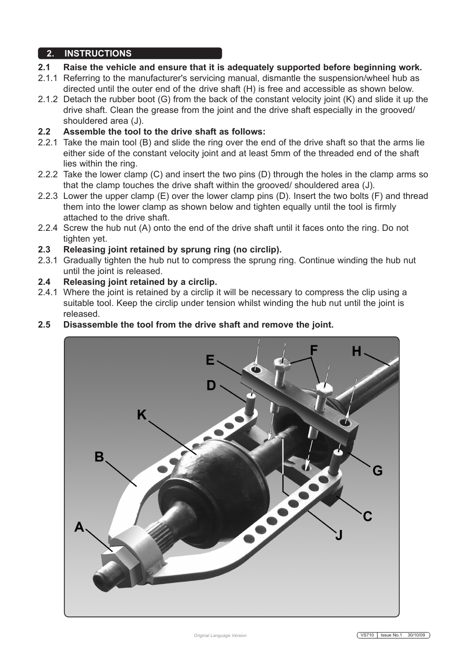 Sealey VS710 User Manual | Page 2 / 2