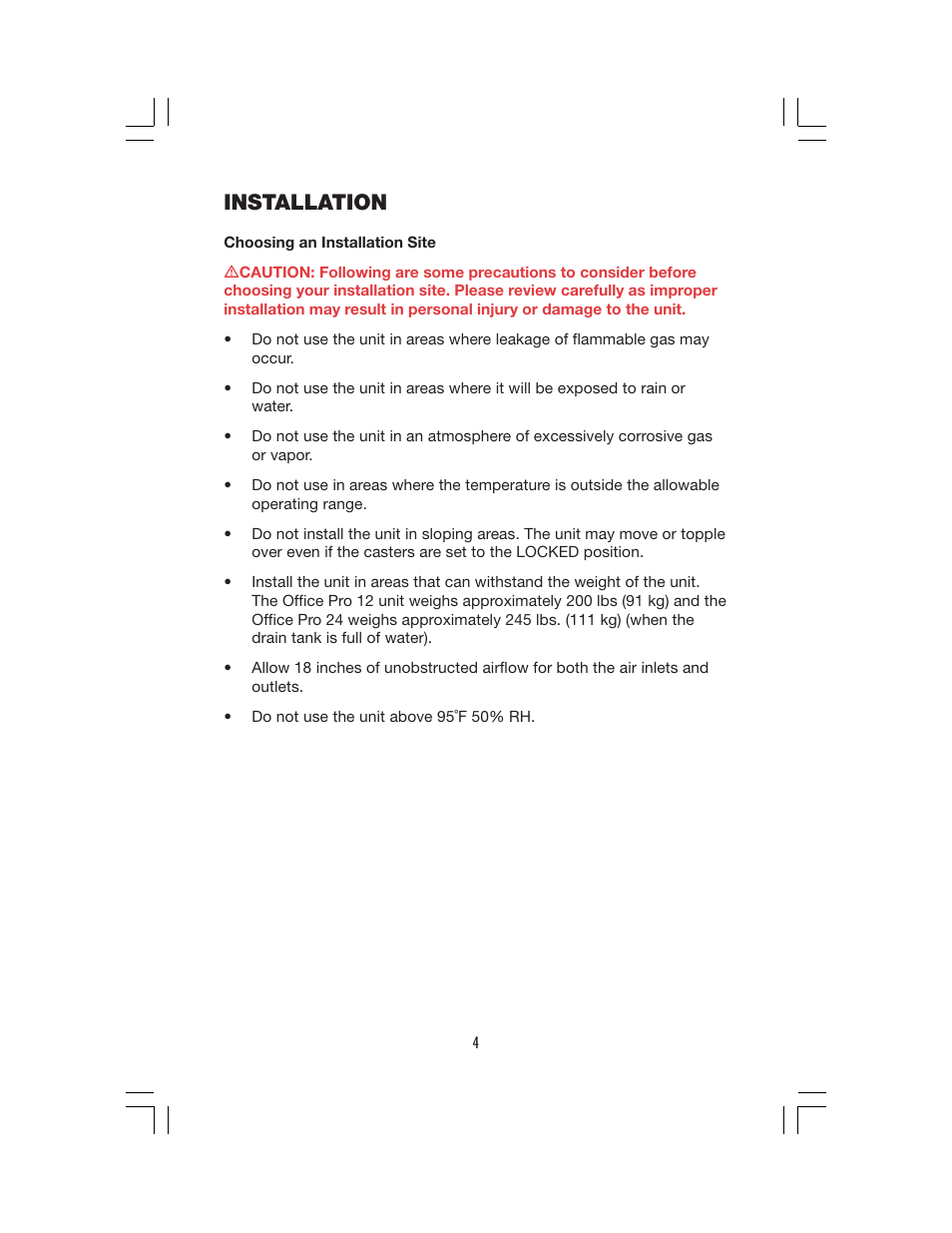 Installation | Denso OFFICE PRO 12 User Manual | Page 10 / 76