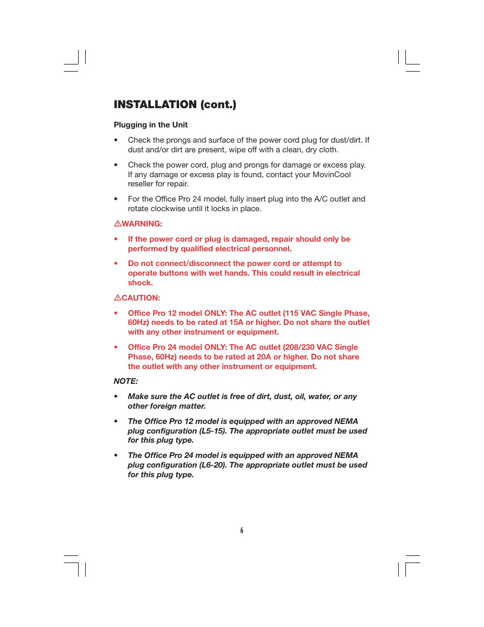 Installation (cont.) | Denso OFFICE PRO 12 User Manual | Page 12 / 76