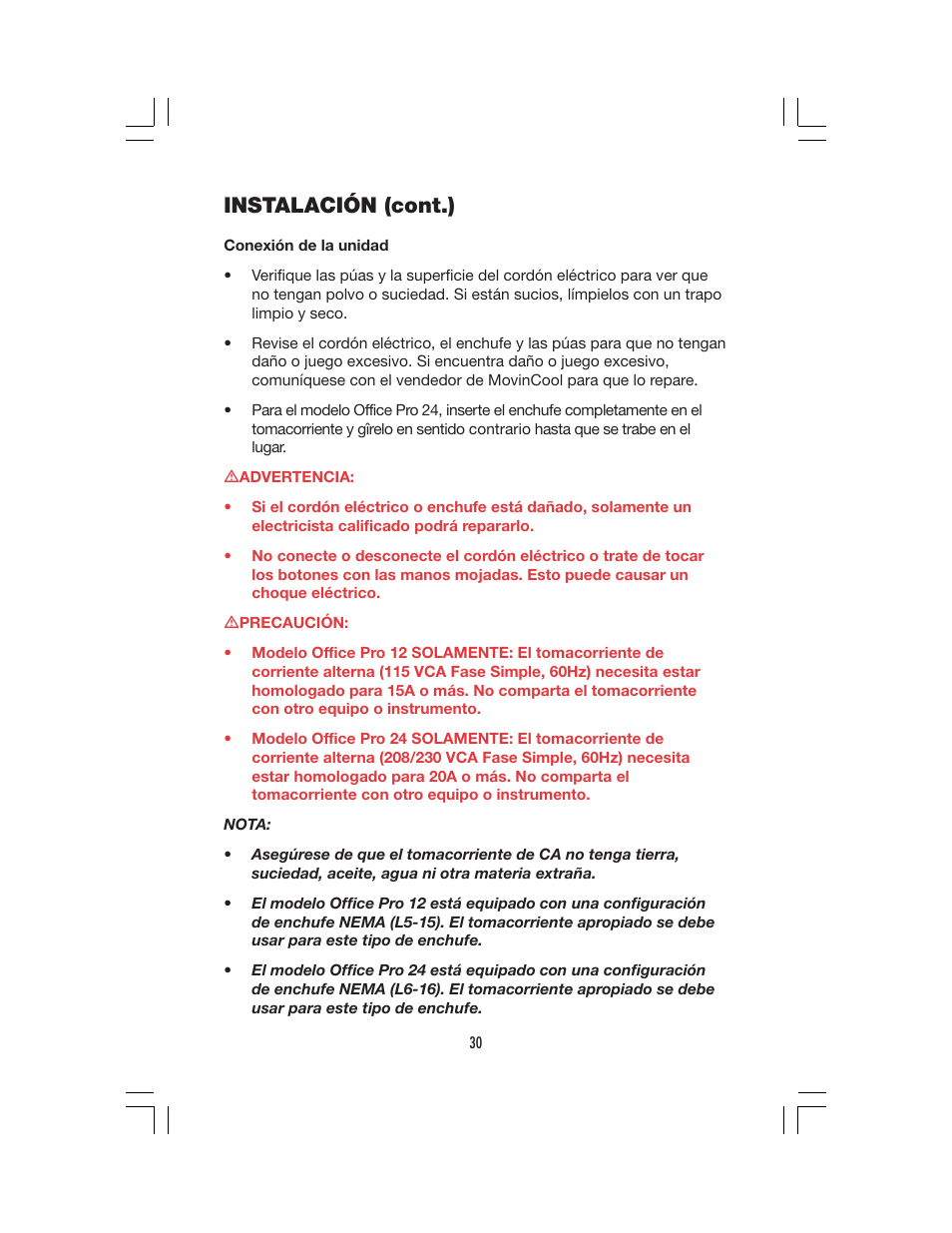 Instalación (cont.) | Denso OFFICE PRO 12 User Manual | Page 36 / 76