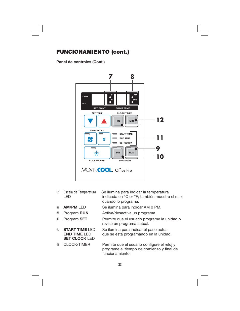 Funcionamiento (cont.) | Denso OFFICE PRO 12 User Manual | Page 39 / 76