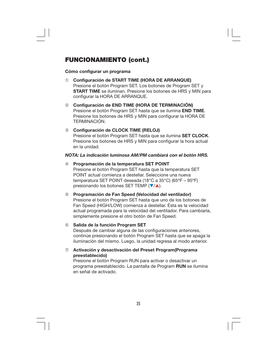 Funcionamiento (cont.) | Denso OFFICE PRO 12 User Manual | Page 41 / 76