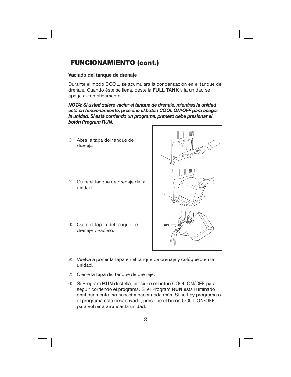 Funcionamiento (cont.) | Denso OFFICE PRO 12 User Manual | Page 44 / 76