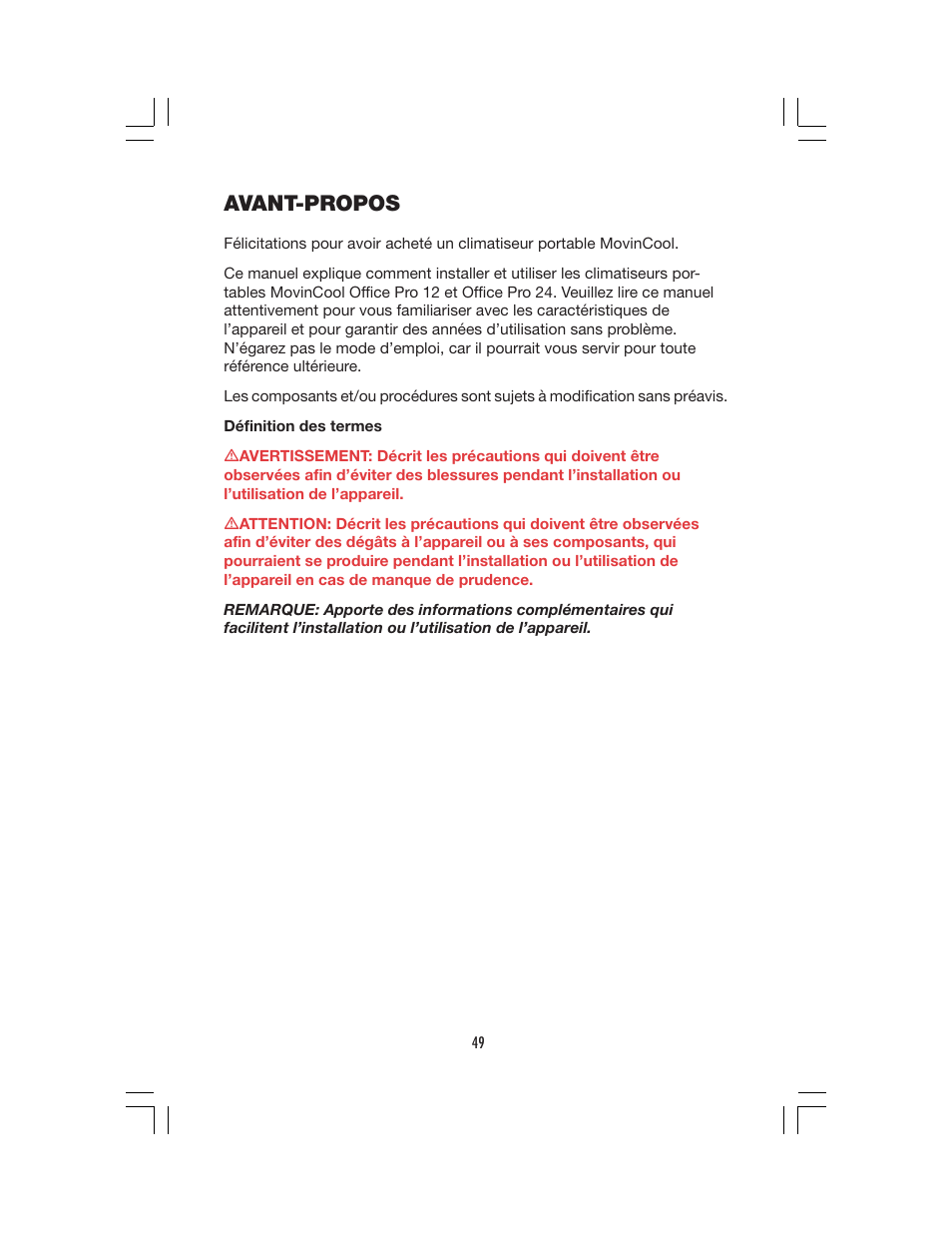 Avant-propos | Denso OFFICE PRO 12 User Manual | Page 55 / 76