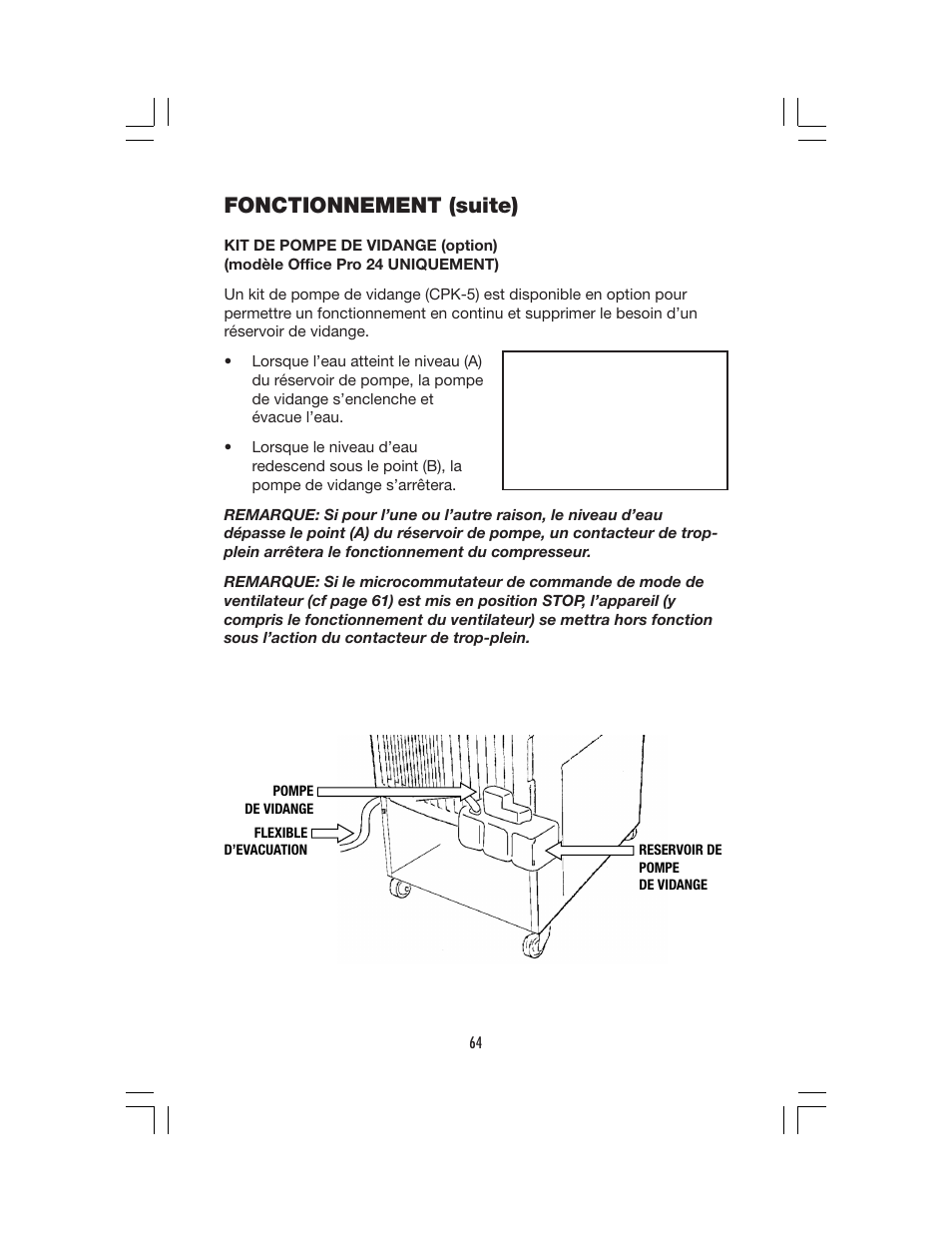 Fonctionnement (suite) | Denso OFFICE PRO 12 User Manual | Page 70 / 76