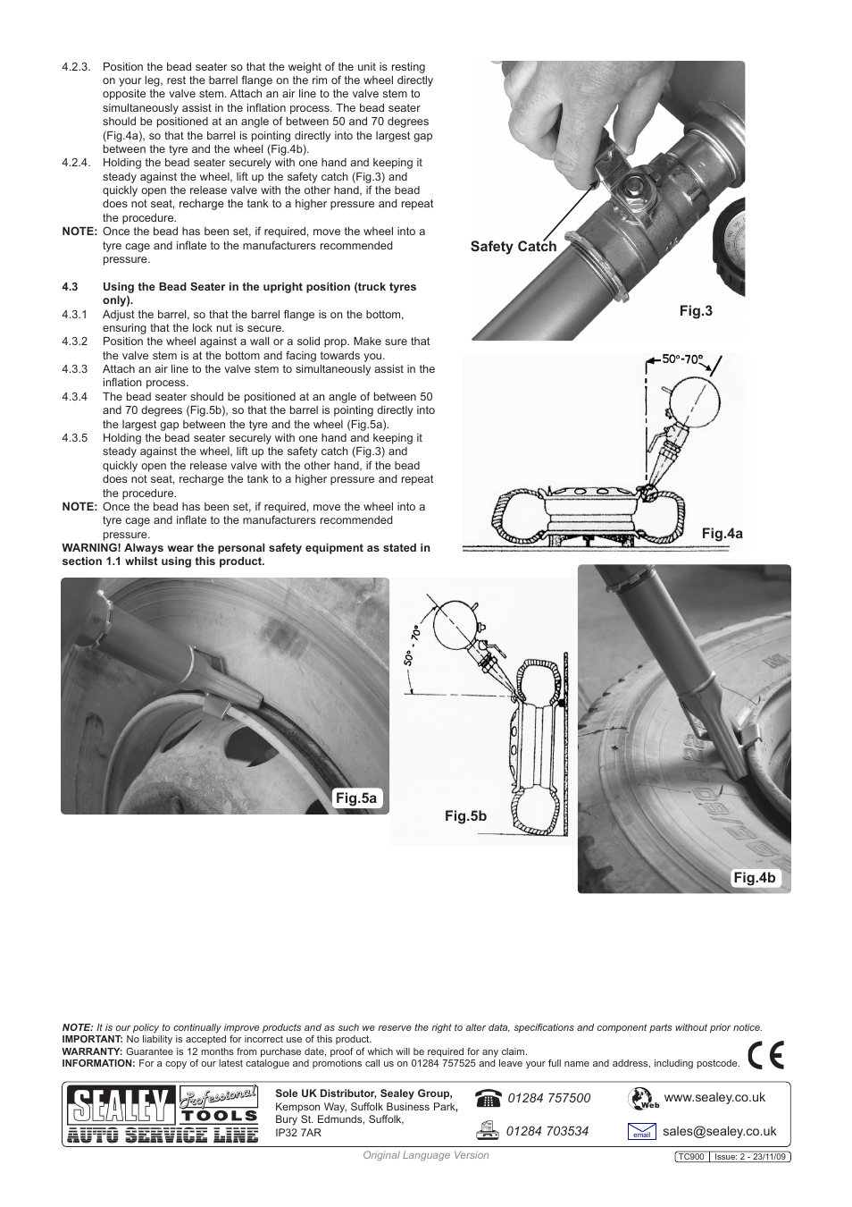 Sealey TC900 User Manual | Page 2 / 2