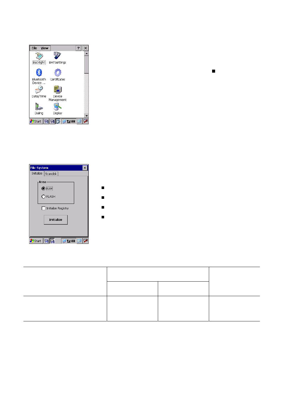 3] control panel, 4] file system | Denso BHT-400B-CE User Manual | Page 100 / 180