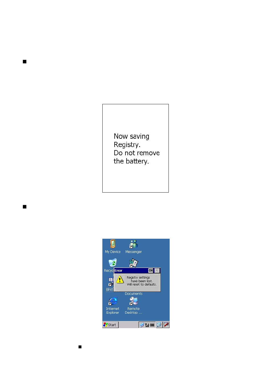 2 ] backing up the registry, Backing up the registry | Denso BHT-400B-CE User Manual | Page 55 / 180