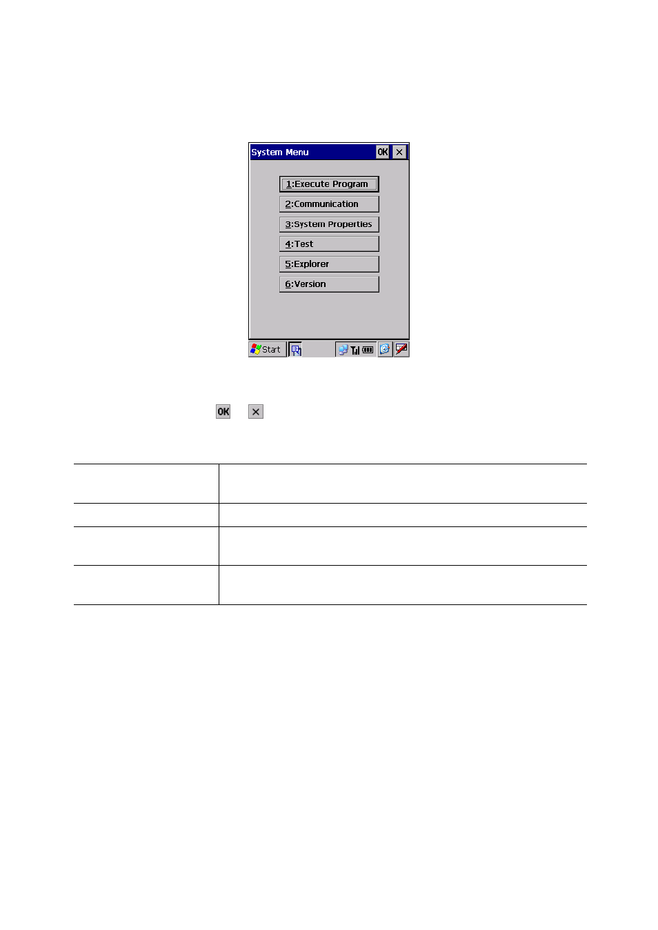 3 operating in system menu, Operating in system menu | Denso BHT-400B-CE User Manual | Page 80 / 180