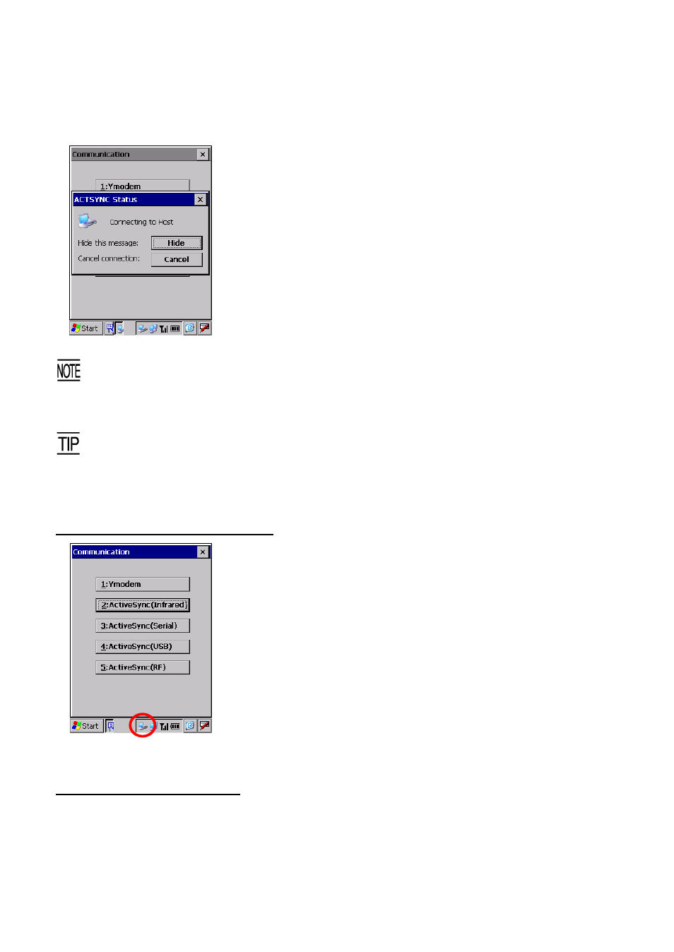 2] activesync (infrared) | Denso BHT-400B-CE User Manual | Page 92 / 180