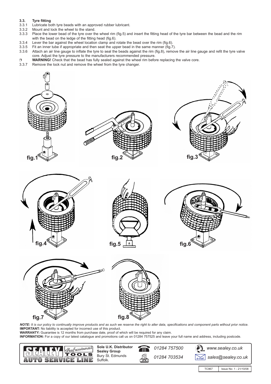 Fig.3 fig.6 fig.7 | Sealey TC967 User Manual | Page 2 / 3
