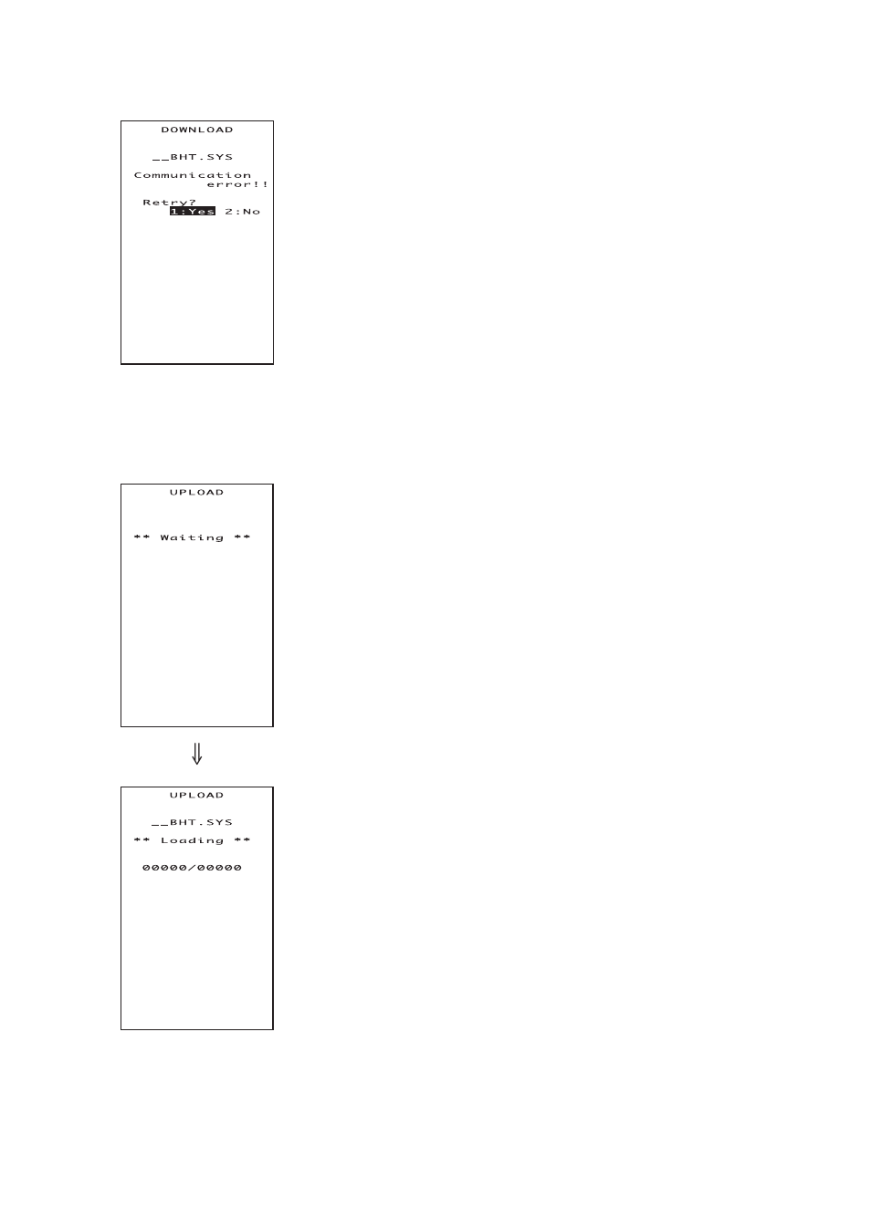 2] uploading the bht system parameter file | Denso BHT-100Q User Manual | Page 114 / 208